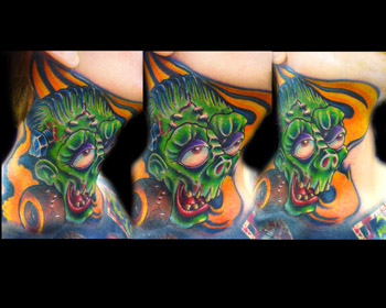 Tattoos - Josh Woods - Franky on the necky!!!